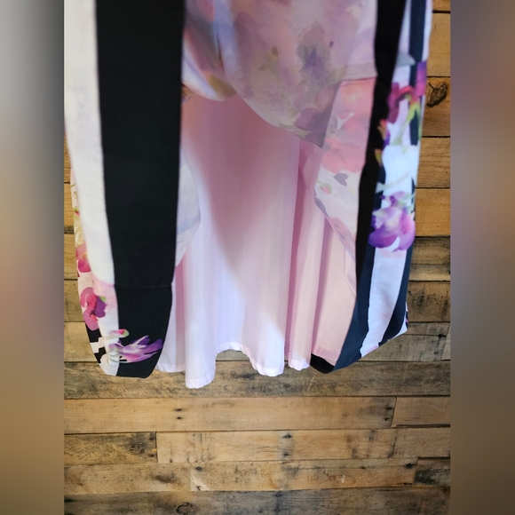 Liz Caliborne Women Sleeveless Floral Purple/pink Midi Fit/flare Dress Size 16 - Picture 8 of 12